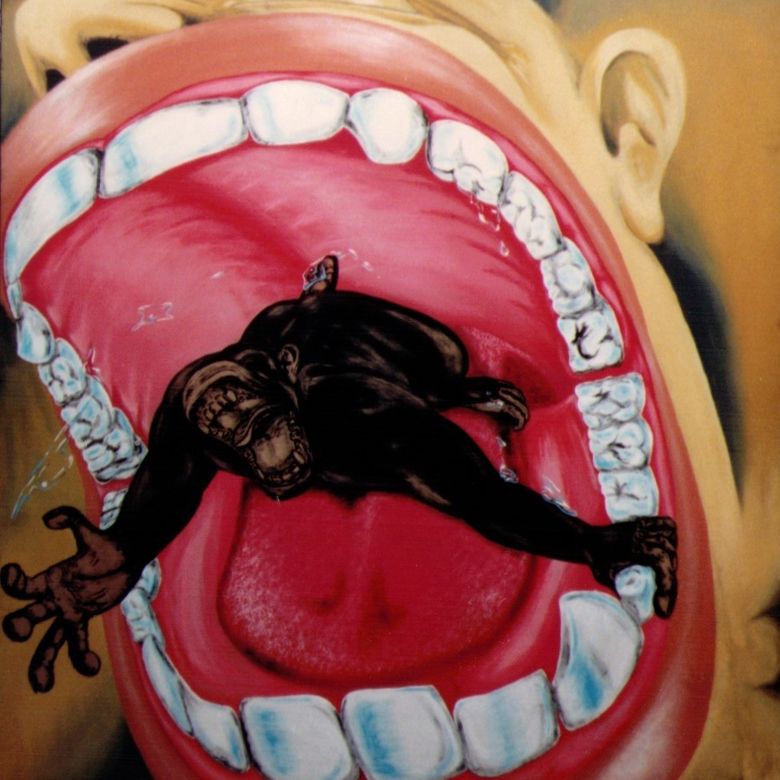 The Monkey Cage. Acrylic on wood.100-120cm