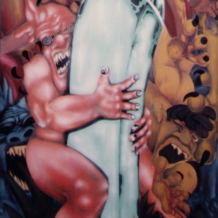 Wordless. Acrylic on wood.  120-60cm